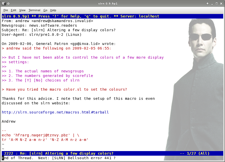slrn: Reading articles